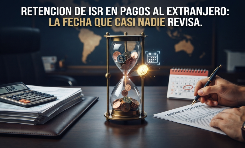 RETENCION DE ISR EN PAGOS AL EXTRANJERO: LA FECHA QUE CASI NADIE REVISA.
