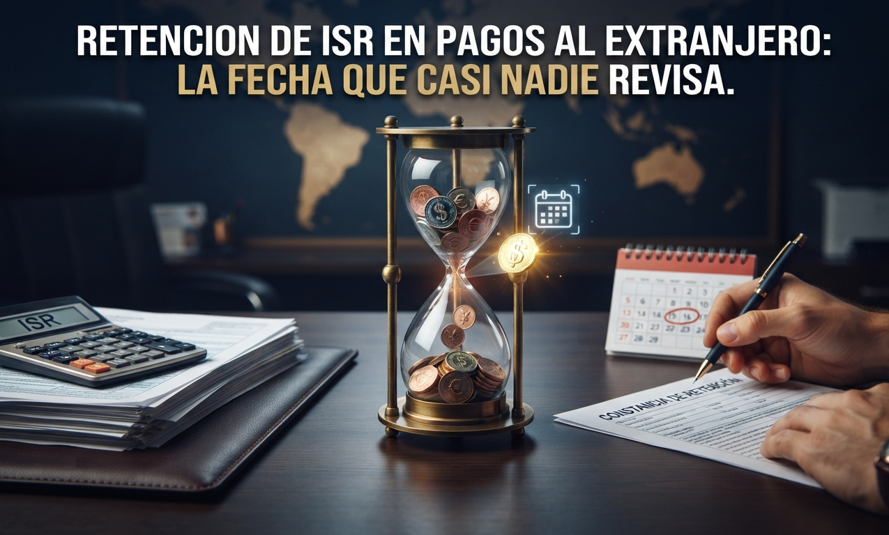RETENCION DE ISR EN PAGOS AL EXTRANJERO: LA FECHA QUE CASI NADIE REVISA.